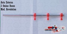 ASTA ESTERNA PER CALCIO BALILLA 3 OMINO ROSSO MODELLO REVOLUTION ROBERTO SPORT