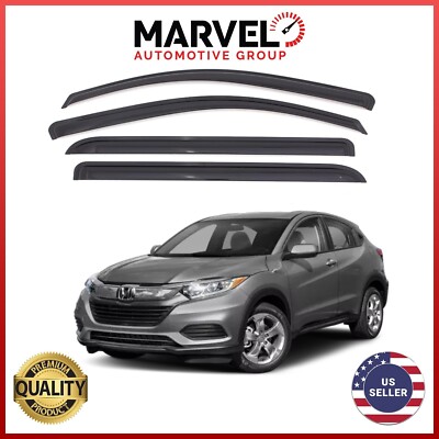For Honda HR-V 2016-2022 Black Window Sun Vent Visor Rain Guard Deflectors