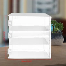 Acrylic Display Case Clear for 3Tier Dustproof Toy Showcase Holder Display Shelf