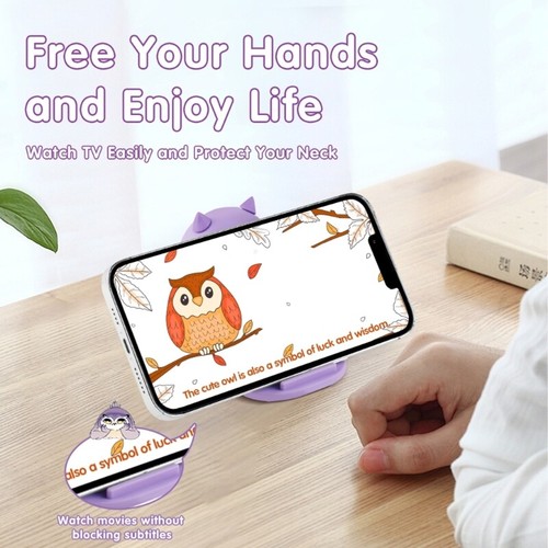 Portable Owl Themed Phone Stand Mount Holder For Desk Adjustable Angle & Height - 第 4/8 張圖片