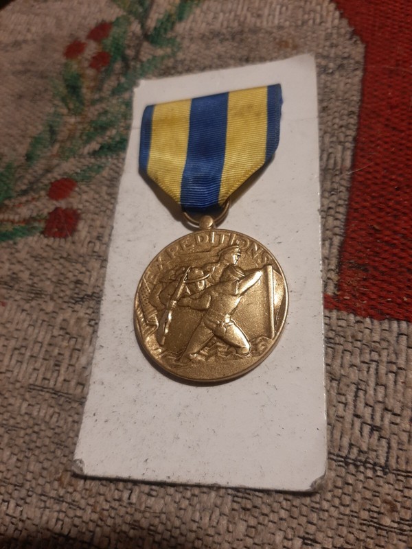 Vintage United States Navy Expeditionary Medal For Service Militaria