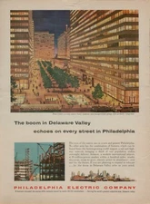 1957 Philadelphia Electric Company Boom in Delaware Valley VINTAGE PRINT AD