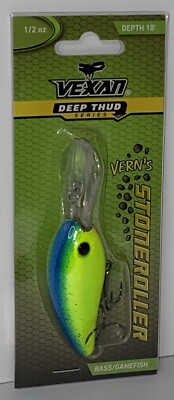 Vexan Deep Thud Series Vern s Stoneroller Char Blue 1/2 Oz Depth 10  VSR-6