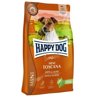 Happy Dog Sensible Mini Toscana 4kg m. Ente & Lachs Hundetrockenfutter