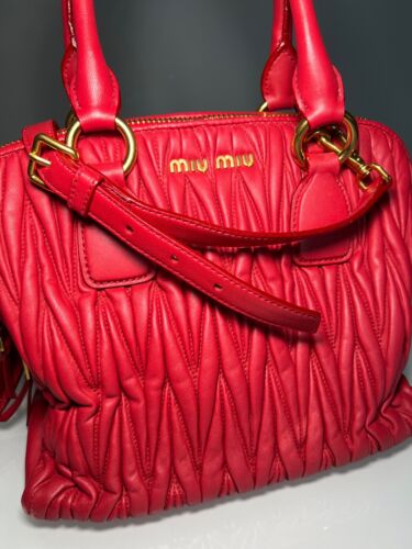 Miu Miu Nappaledertasche Matelasse Ledertasche Made in Italy Versandkostenfrei! - Bild 8 von 23