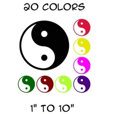 Yin Yang Sticker Vinyl Decal - Taijitu Chinese Symbol Ying Yan Car Window Wall