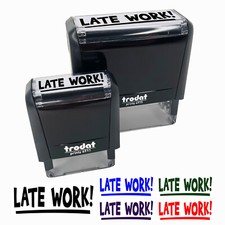 Late Work School Teacher Self-Inking Rubber Stamp Ink Stamper Business Office