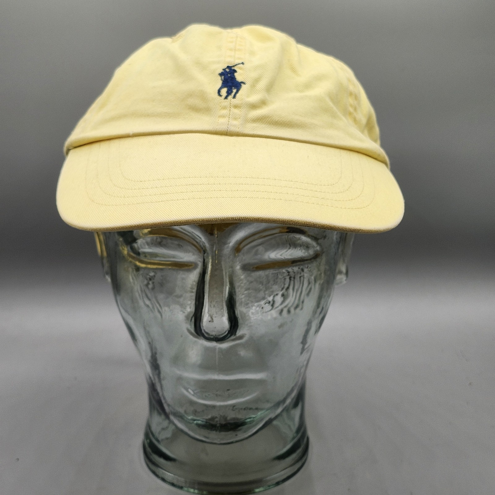 Cappello Polo Ralph Lauren berretto baseball regolabile giallo blu pony logo palla papà berretto