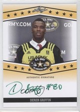 2013 Leaf US Army All-American Bowl Green Ink 25/25 Derrick Griffin Auto 0a7