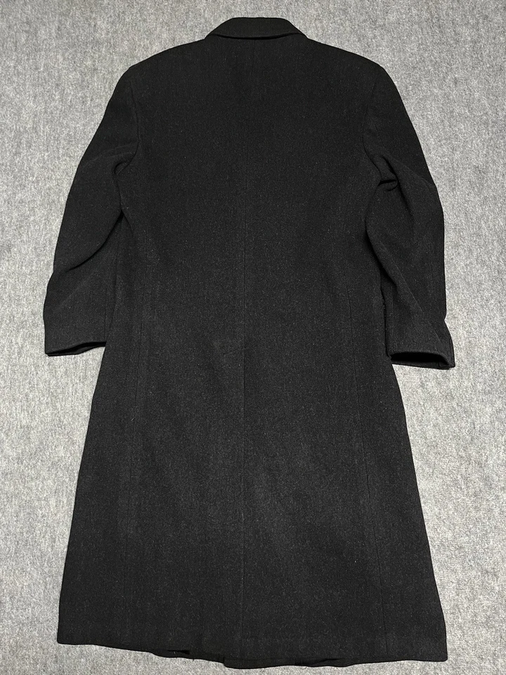 Abrigo de lana largo de doble pecho negro Christian Dior Monsieur 42S para hombre de colección Foto 3 de 4