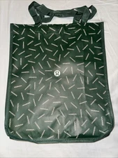 Lululemon Large Reusable Shopping Shopper Tote Bag Green Graphic