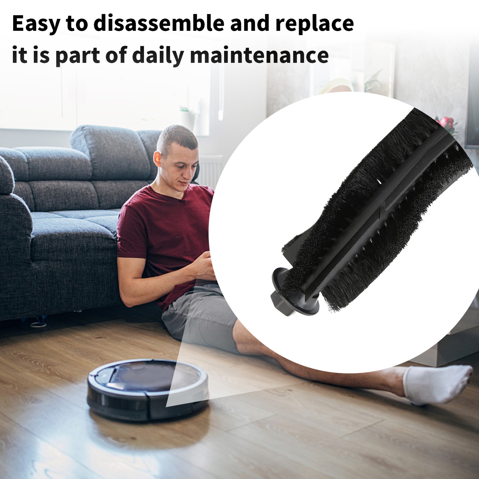 Replacement Main Brush For M7 Pro M7 MAX M8 Sweeper Easy To Use