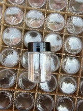 24 Pack 2 Oz 60ml round Clear Glass Jars with Black Lids