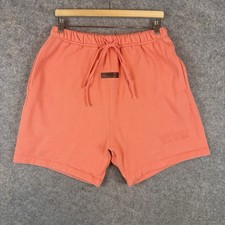 Essentials fear of God Fleece Sweat Shorts Mens Large Salmon Pink Drawstring