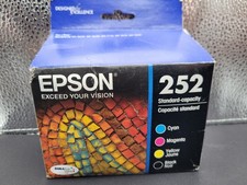 Genuine Epson Durabrite 252 Black/Color Combo Ink Cartridge - 4 Pack New Sealed