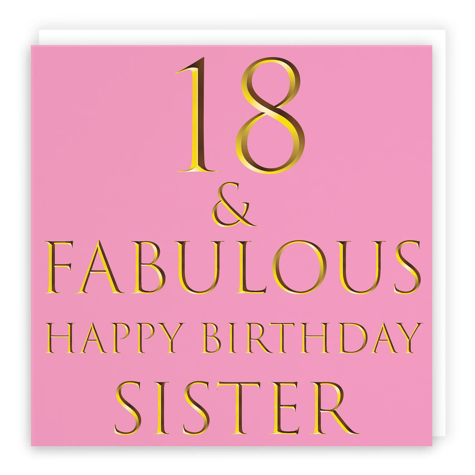 18th Sister Birthday Card Fabulous