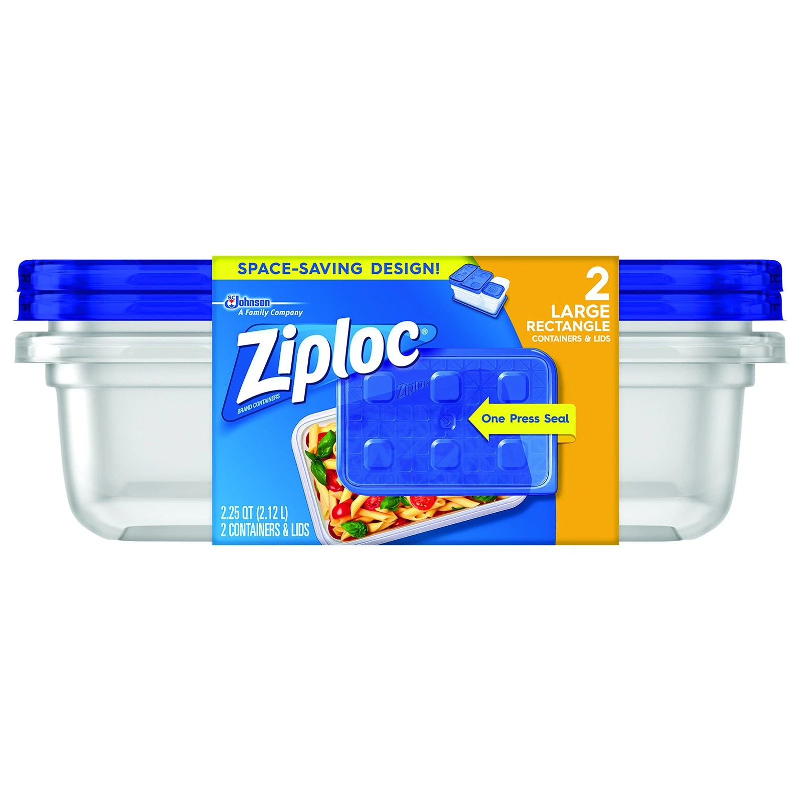BPA-Free Stackable Food Storage Containers for Freezer Microwave, 2 Count