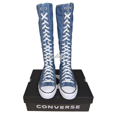 Converse XXHI Knee High Slacker Blue White Custom Elastic Laced Sneaker M11 W13