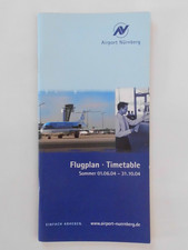 FLUGPLAN FLUGHAFEN N&Uuml;RNBERG 2004 SYSTEM TIMETABLE
