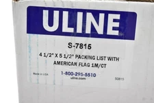 ULINE S-7815 Packing List Envelopes 4.5x5.5 in American Flag 1000 Made USA Case