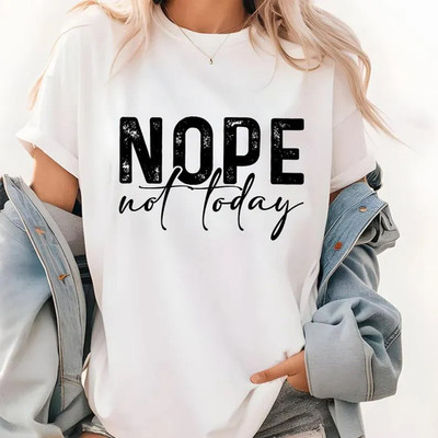 Nope Not Today SVG PNG, Tomorrow Either Sleeve Sweatshirt, Retro 80s style Svg,