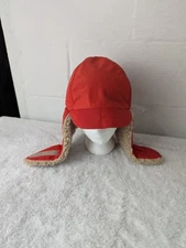 Vintage Columbia Gore-tex Trapper Hat L/XL Red Sherpa Lined Ear Flaps Made USA