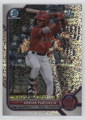 2022 Bowman Chrome Prospects Speckle Refractor 76/299 Adrian Placencia 12v9
