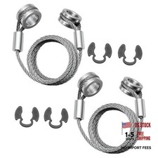 2Pcs 41.5in Hood Restraint Cable with Clips  Fit for Peterbilt 389 388 384