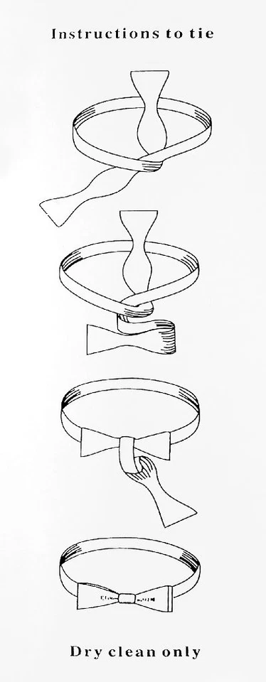 Vesuvio Napoli SELF TIE Bow Tie Solid BLACK Color Mens BowTie - Image 3 of 3