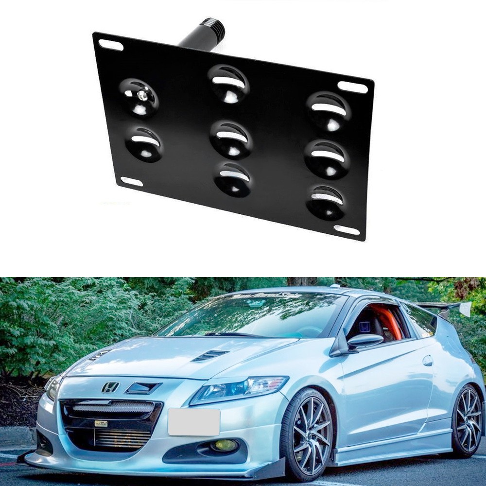 パーツ Honda CR-Z JDM Style Bumper Tow Hook License Plate Bracket Mount Holder For