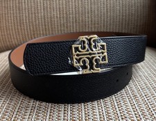 NWOT Tory Burch 1.5in Britten Reversible Croc Embossed Belt Size S