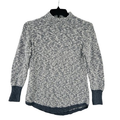L.L. Bean Signature Coastal Quiet Luxury Linen Blend Sweater Size S Grey Marled
