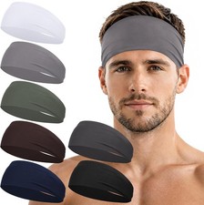 7 Pack Sports Headbands for Men Women Sweat Absorbent Running Workout Yoga