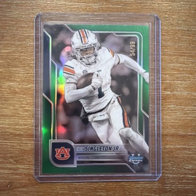 ERIC SINGLETON JR. 2025 BOWMAN UNIVERSITY CHROME GREEN REFRACTOR /99 