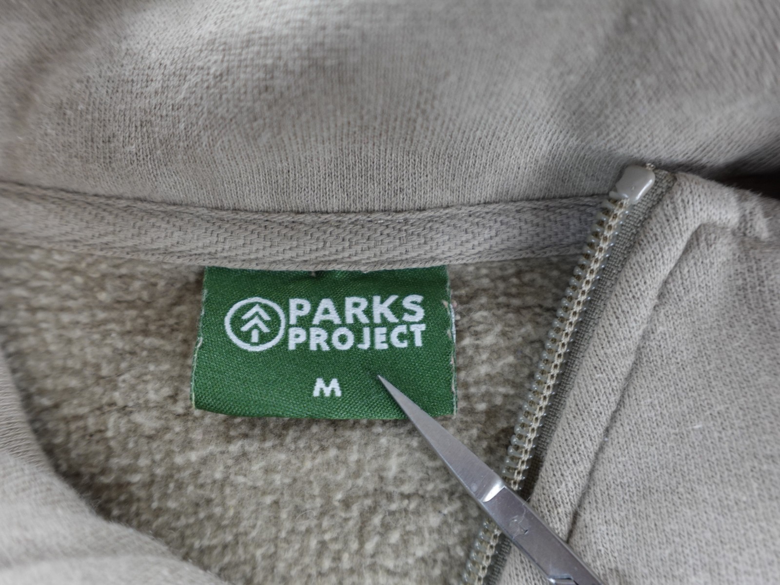 Parks Project Brown 1/4 Zip Pullover Medium Feel The Earth Breathe Sweatshirt