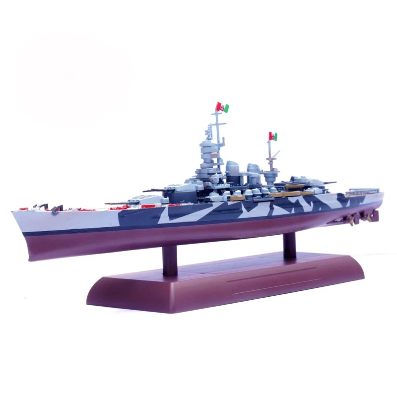 Modello Militare Diecast 1:1000 Nave da Battaglia Italiana Roma Collezione WWII - Immagine 4 di 4