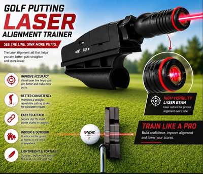 #ad 2026 NEW Golf Putter Laser Aiming Trainer Indoor Putting Alignment Training Aid $11.52