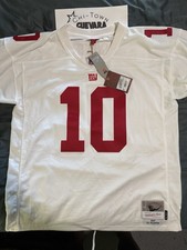 Mitchell & Ness Eli Manning New York Giants Football 2007 Jersey XL 48 White Red