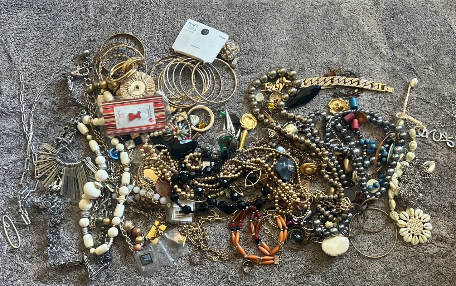 JUNK DRAWER LOT Costume Jewelry LOT 4lbs Craft, Repair, Wear, Repurpose