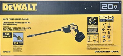 DEWALT DCPW550B 20V 550 PSI Power Cleaner  Pressure Washer