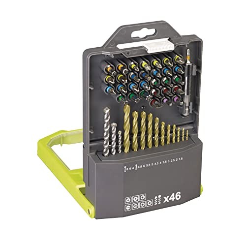 Set Ryobi RAK46MIX 46 Punte/Inserti Titanio: Qualità Fai-da-Te