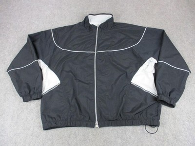 Jordan Jacket Mens 2XL XXL Black Flight Windbreaker Zip Up Lined Mesh Adjustable