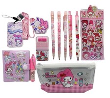 My Melody Pens Pencils Pouch Eraser Mini Notebook Paper Clip Lanyard  Stickers