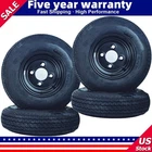 ✅4-Pack Trailer Tires Wheels 8" Rim 4.80-8 480-8 4.80x8 PCD 4 Lug on 4" 6PR NEW