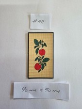 Marquetry Veneer Inlay - Red Apples #44 - 90mm x 50mm - Real Wood Veneer