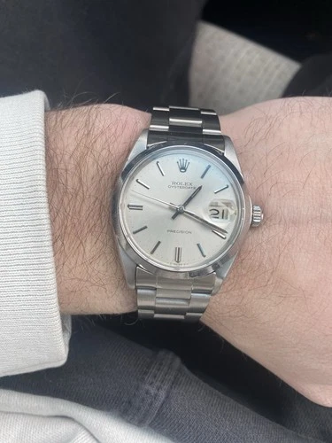 Rolex Oysterdate Precision 6694 Manual Wind Silver Dial