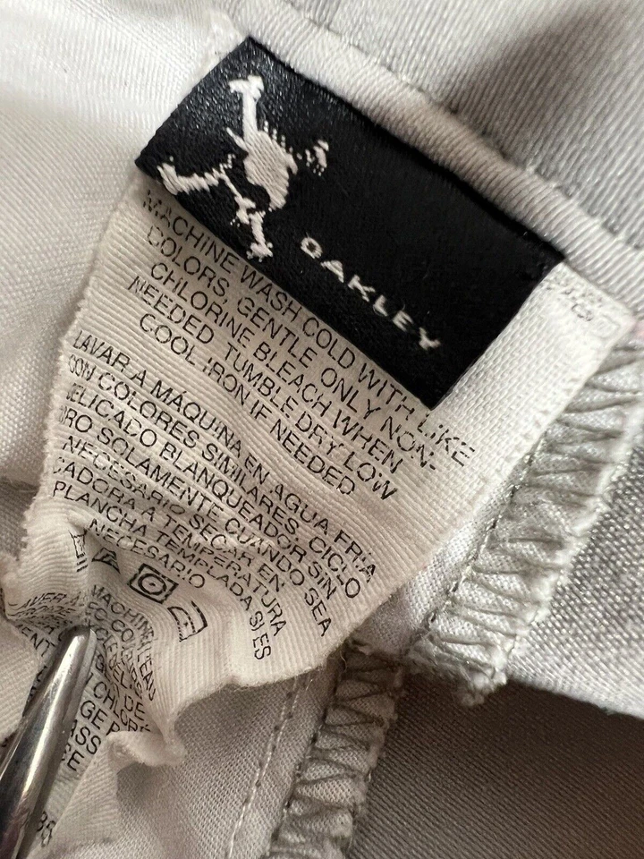 Pantalones Cortos de Golf Oakley Para Hombre 38 Calce Regular Gris Corto 13" Logo Bordado Foto 3 de 4