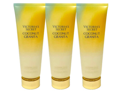 3 VICTORIA'S SECRET COCONUT GRANITA BODY FRAGRANCE LOTION 8 FL OZ / 236 mL NEW