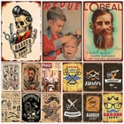Vintage BARBER SHOP Tin Metal Signs Poster, Cafe Bar Pub Sign, Plaque, Retro Hai