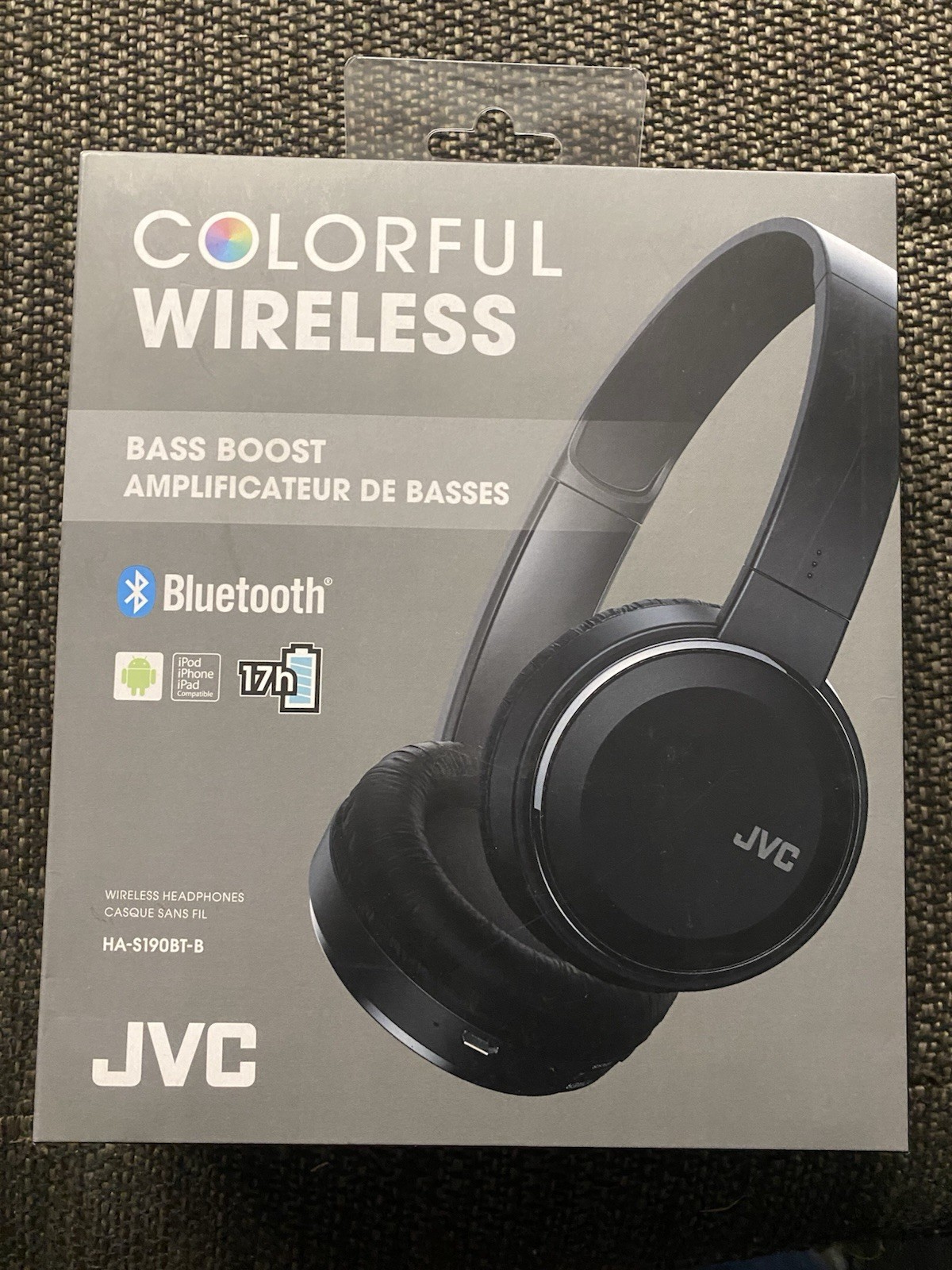JVC HAS31BTB Foldable Bluetooth On-Ear Headphones - Black